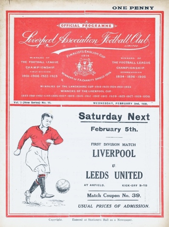 Match programme