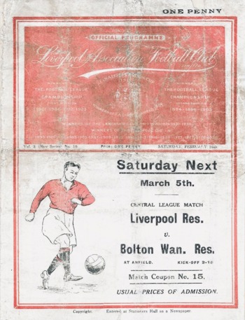 Match programme
