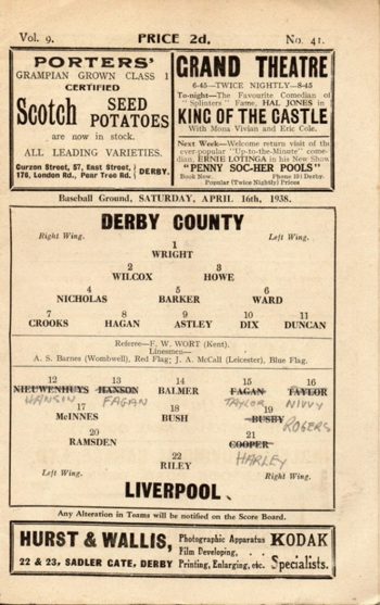 Match programme