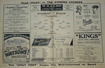 Match programme lineups