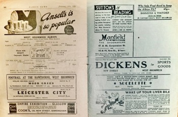 Match programme lineups