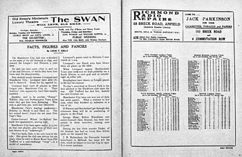 Match programme pages 14 & 15