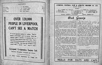 Match programme pages 2 & 3
