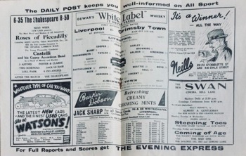 Match programme lineups