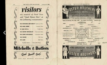 Match programme lineups