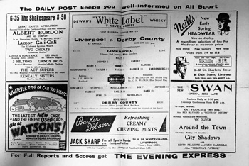 Match programme lineups