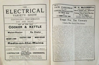 Match programme pages 14 & 15