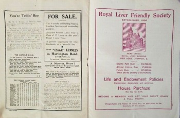 Match programme pages 18 & 19