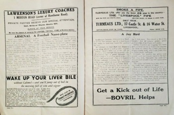 Match programme pages 6 & 7