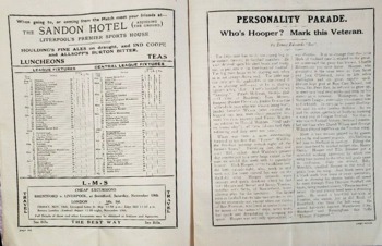 Match programme pages 8 & 9