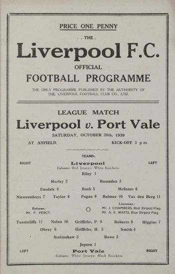 Match programme