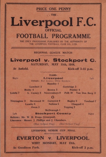 Match programme