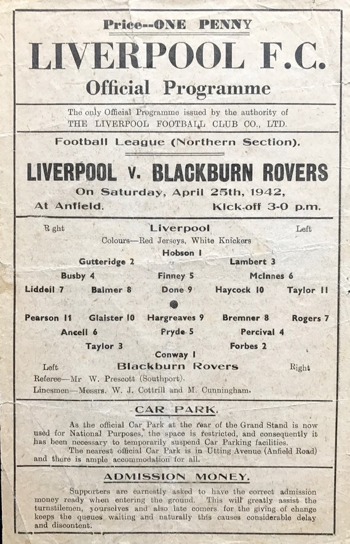 Match programme