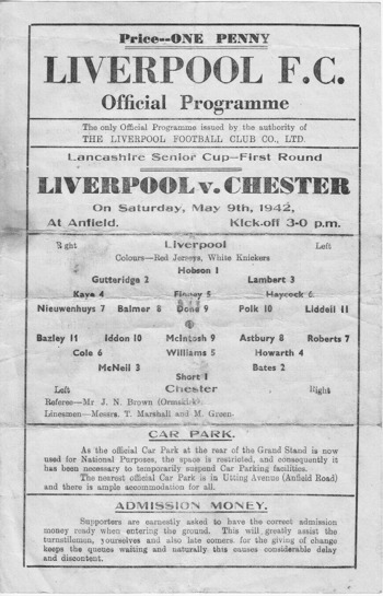 Match programme