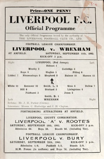 Match programme