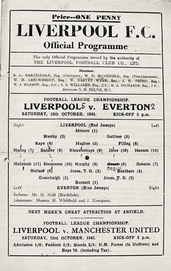Match programme
