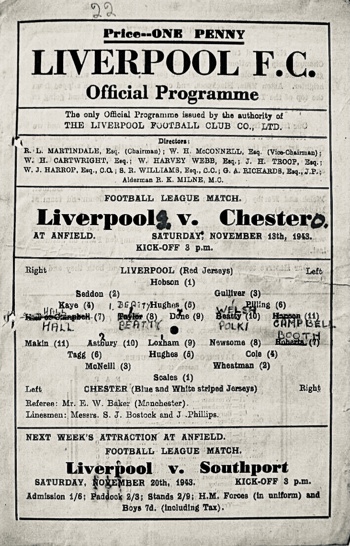Match programme