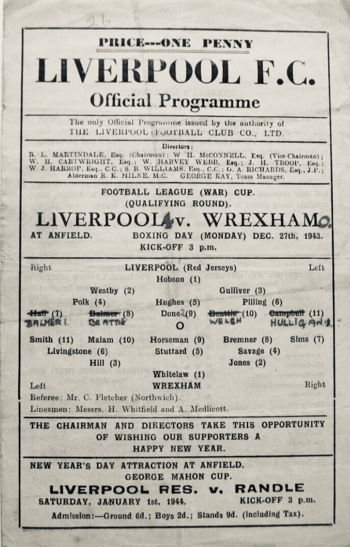 Match programme