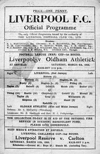 Match programme