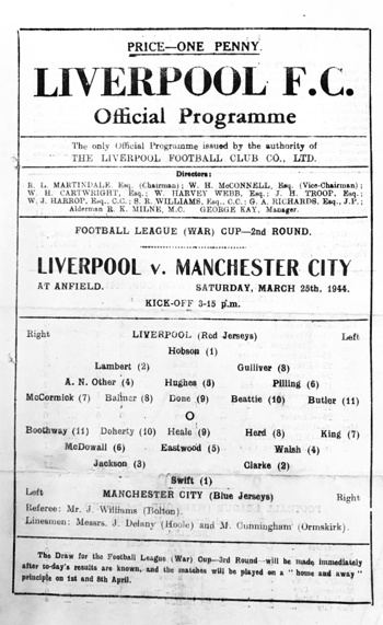 Match programme
