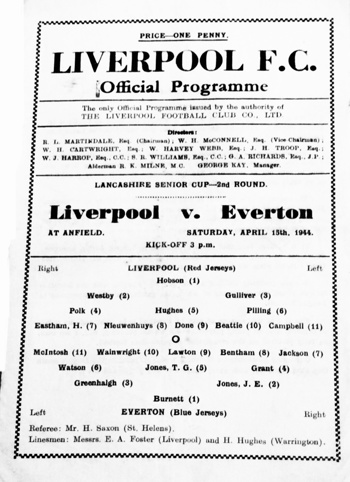 Match programme