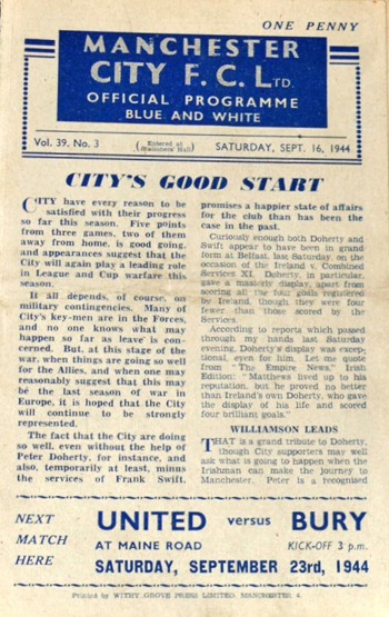 Match programme