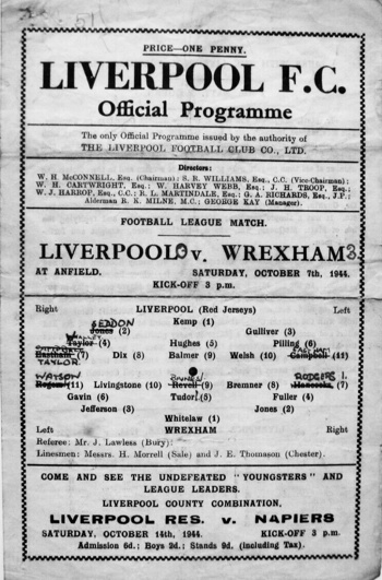 Match programme