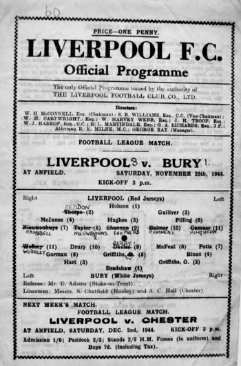 Match programme