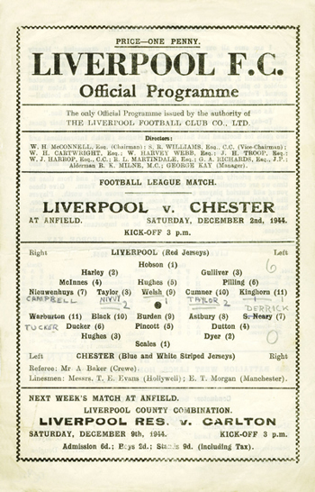 Match programme