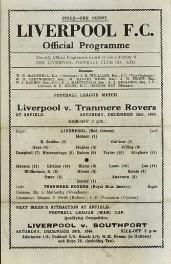 Match programme