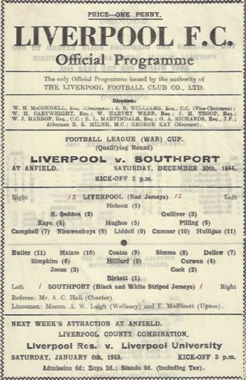 Match programme