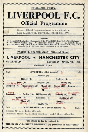 Match programme