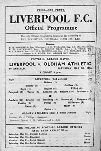 Match programme