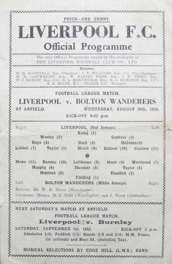 Match programme