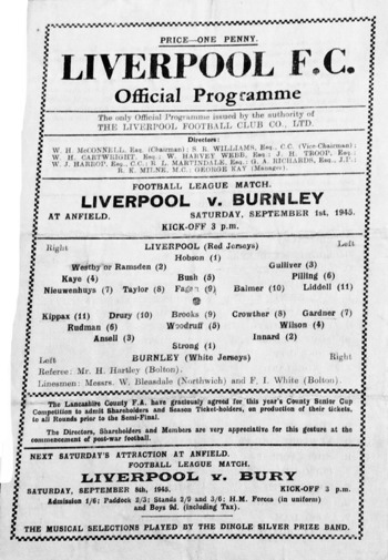 Match programme