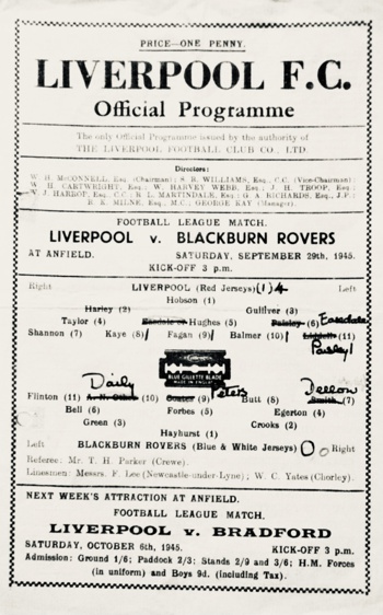 Match programme