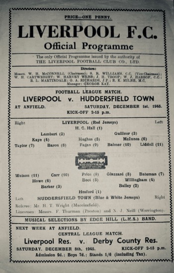Match programme