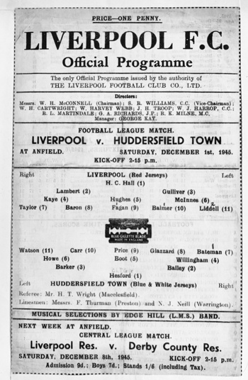 Match programme