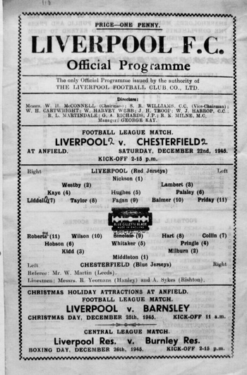 Match programme