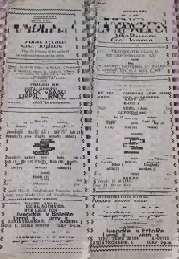 Match programme