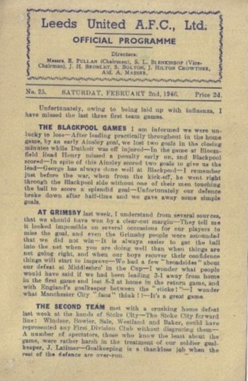Match programme