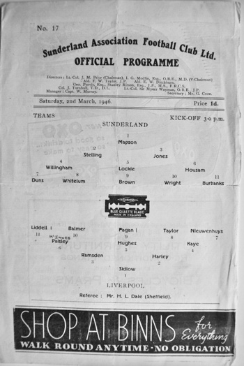 Match programme