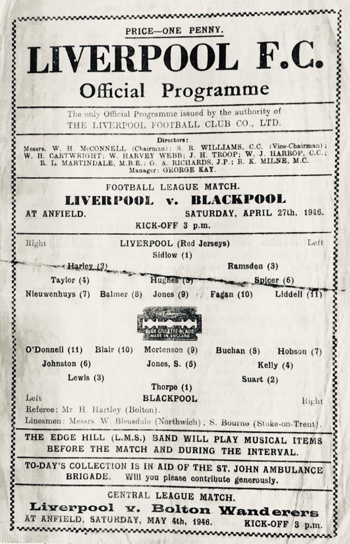Match programme