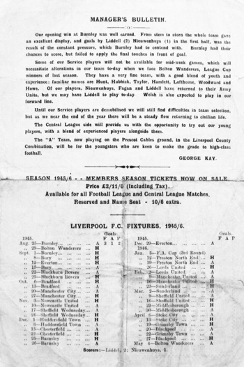 Match programme article