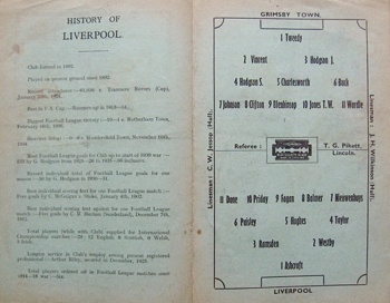 Match programmes lineups