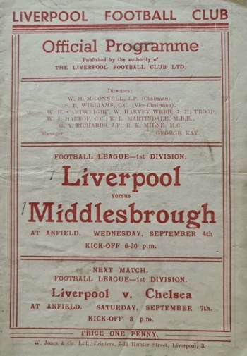 Match programme