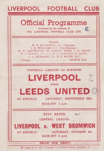 Match programme