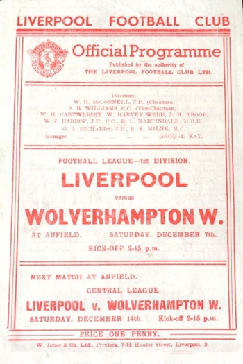 Match programme