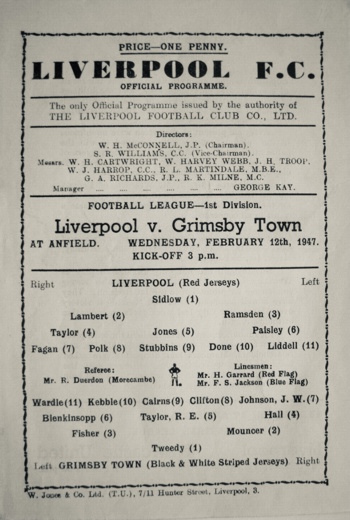 Match programme