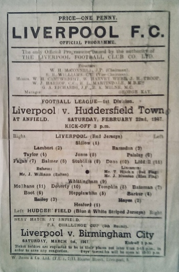 Match programme